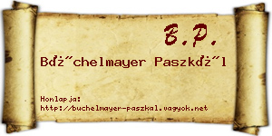 Büchelmayer Paszkál névjegykártya